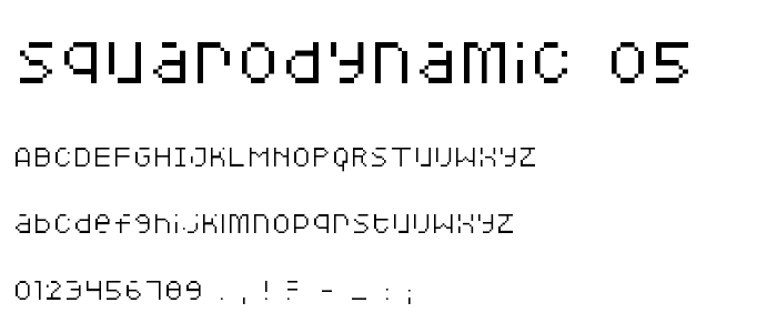 Squarodynamic 05 font